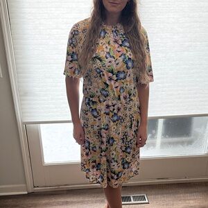 Maggy London Multicolor Floral Midi Dress